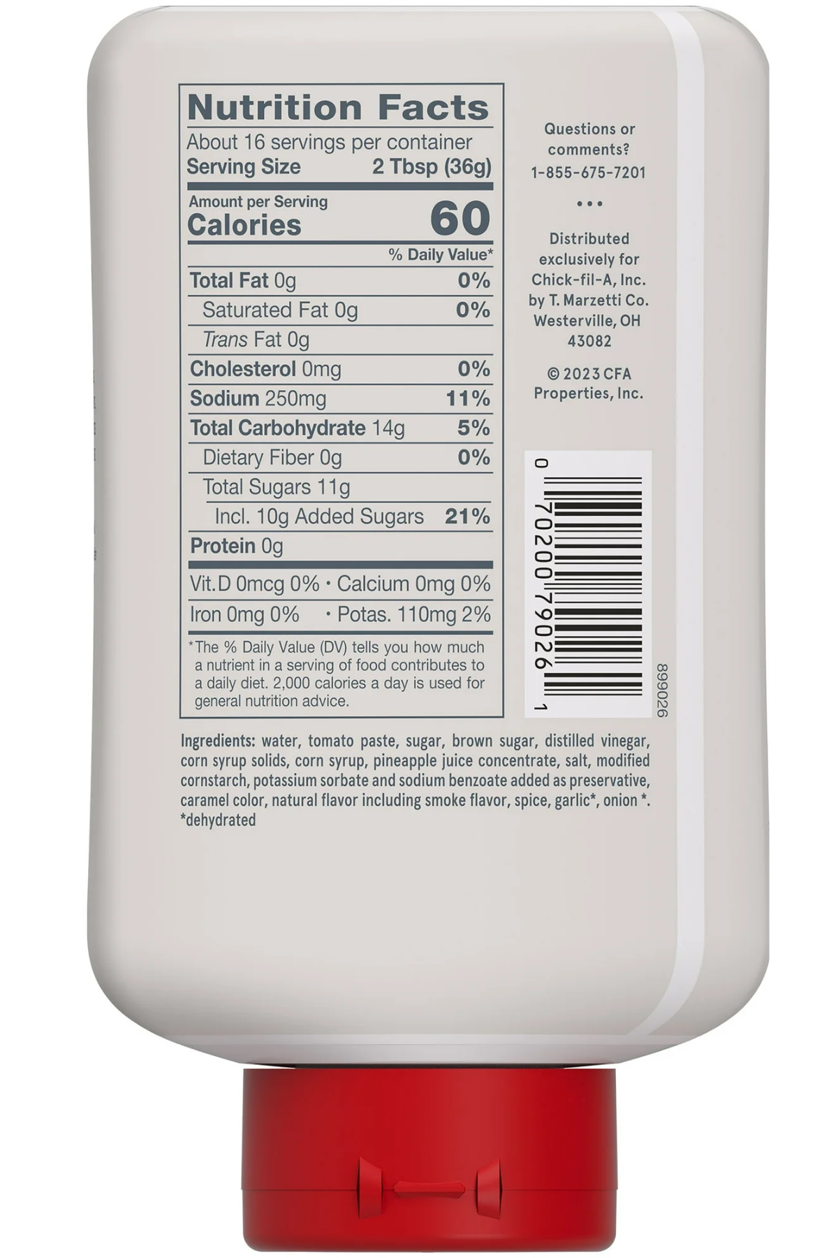 Chick-fil-A Barbeque Sauce 16oz Bottle – Imported from USA